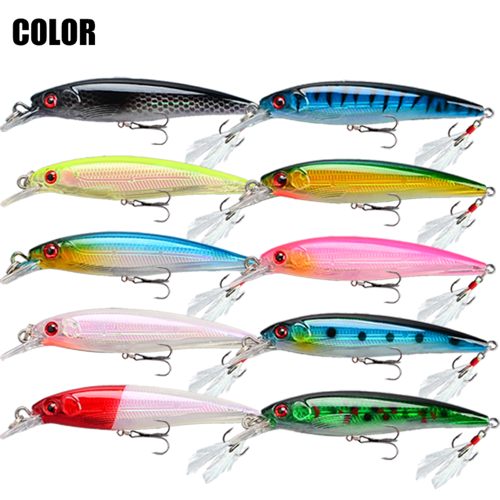 10pcs Bionic Minnow Fishing Lu - đánh giá và giá Fishing Hook Treble
