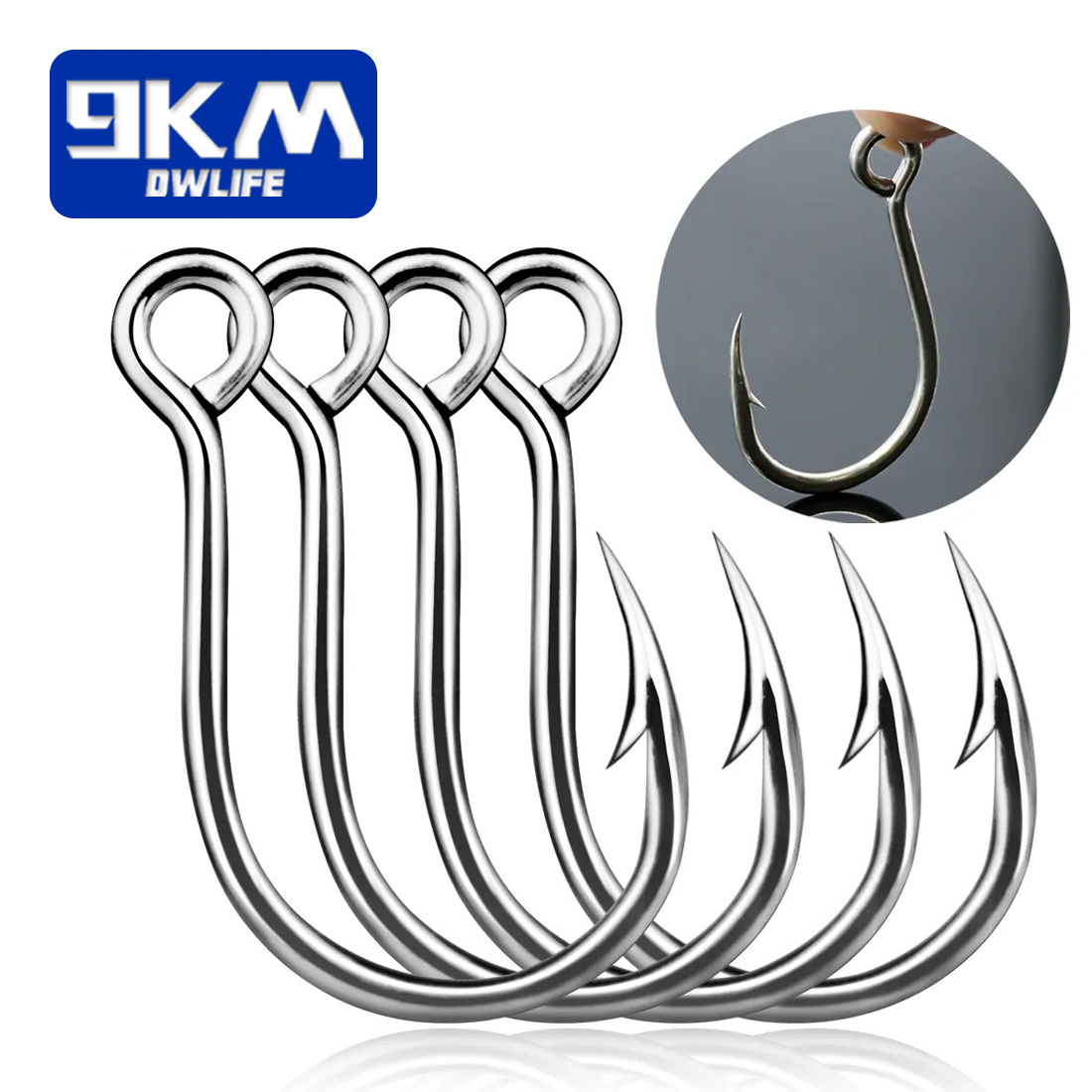 9KM Móc Câu Cá 25 Con Jig Móc  - đánh giá và giá Fishing Hook Barbless