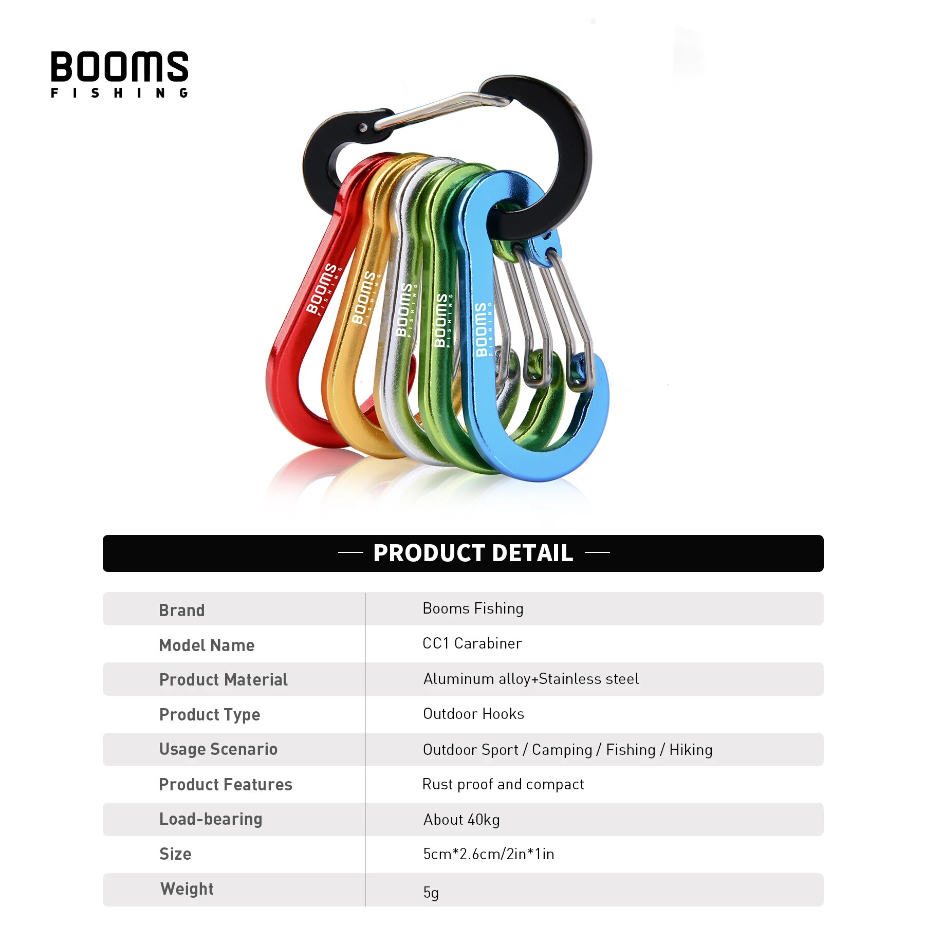 Booms Câu Cá CC1 6Pcs Hợp Kim  - đánh giá và giá Fishing Hook