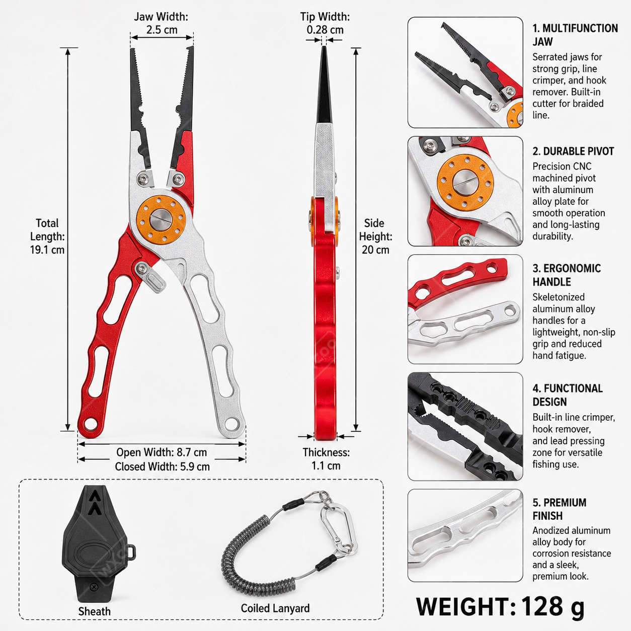 Multi Function Aluminum Alloy  - đánh giá và giá Fishing Hook Remover