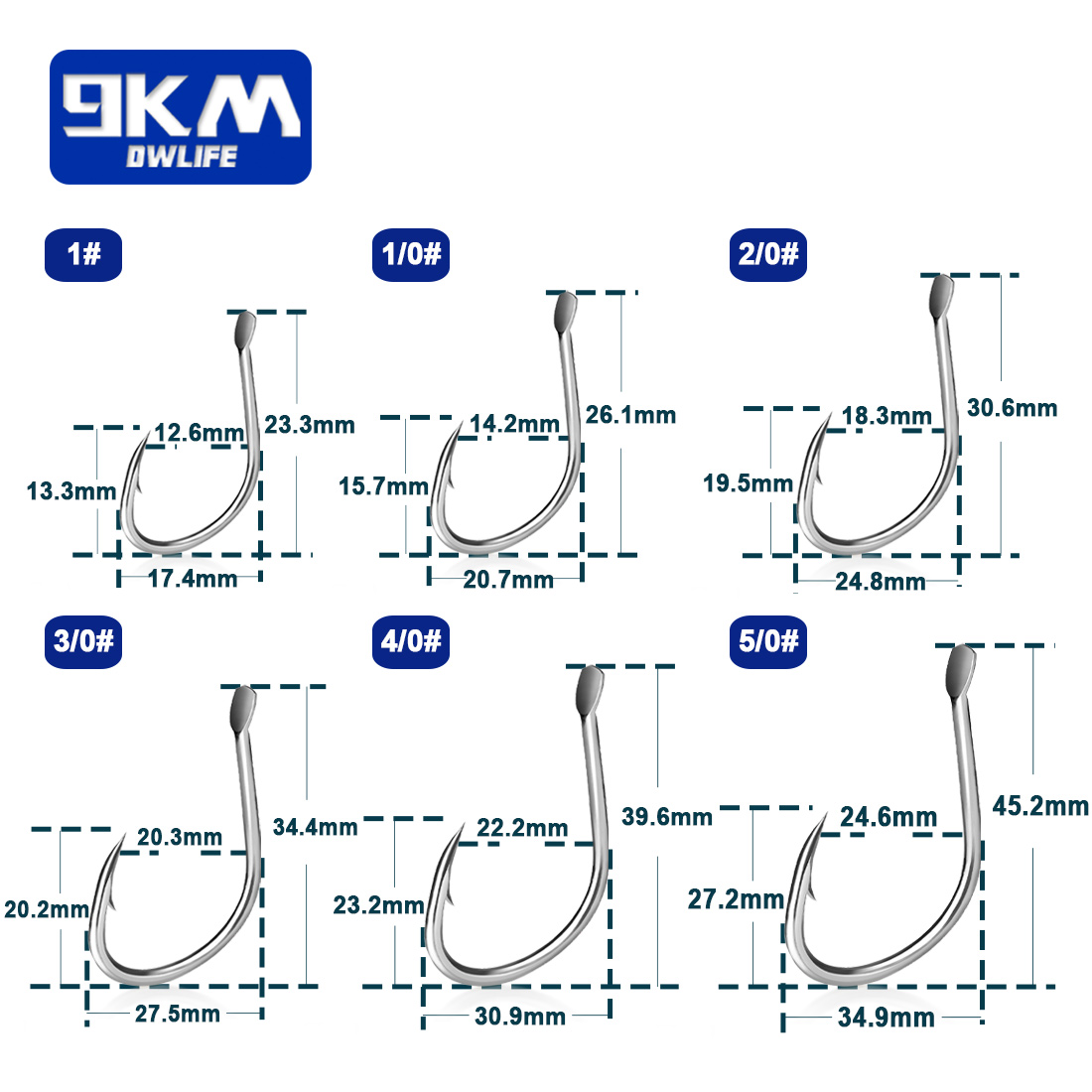 9KM Live Bait Hooks Saltwater  - đánh giá và giá Fishing Hook Barbless